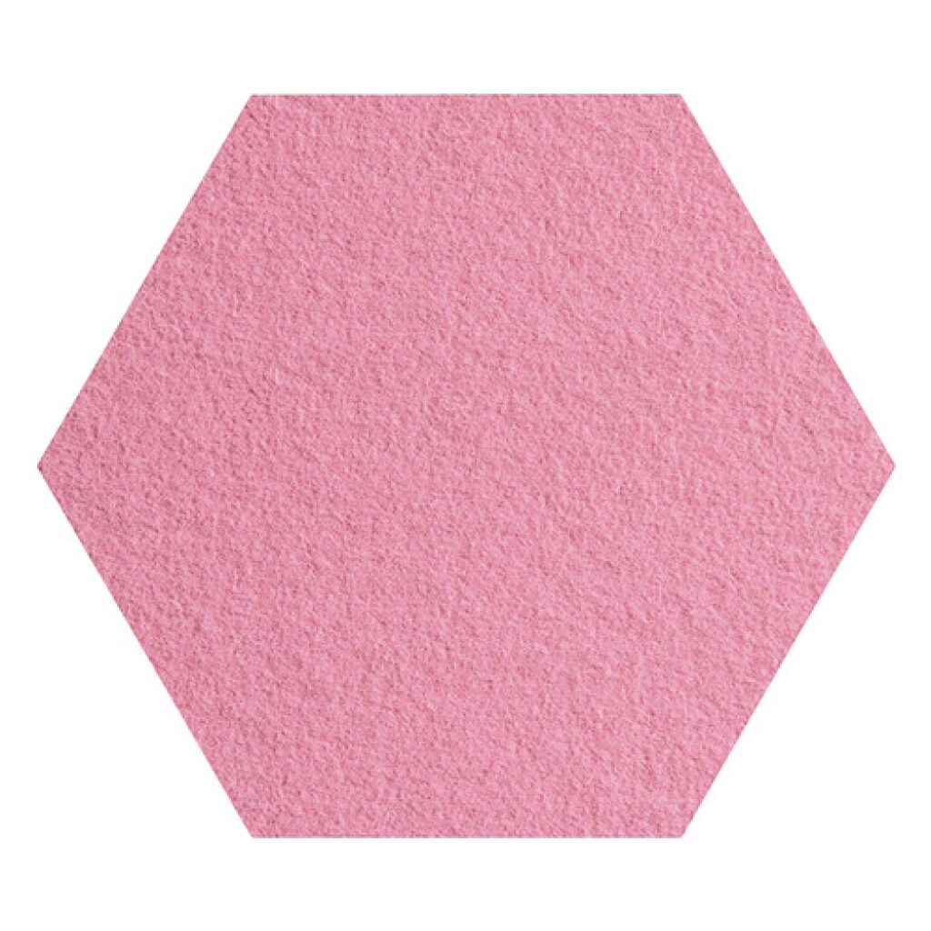 Panel nástěnný filcový hexagon 35x40 cm růžová