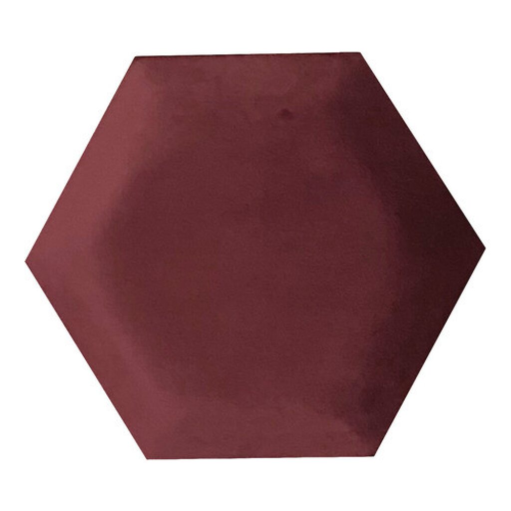 Čalouněný panel nástěnný Hexagon 6x15cm bordó Riwiera 59









