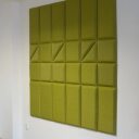 Čalouněný panel nástěnný čtverec 30x30 cm limetková Luna 17