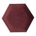 Čalouněný panel nástěnný Hexagon 6x15cm bordó Riwiera 59










